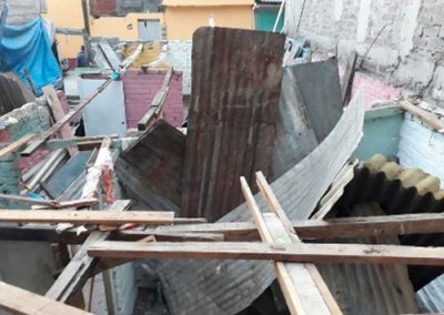 Trabajos de rehabilitación de viviendas con las construcción. Acciones de reconstrucción derivadas del evento sísmico del 19 de septiembre de 2017
