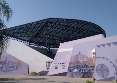 Construcción de Cubierta en Plaza Cívica del Centro Cultural, Municipio de Cortázar, Gto.